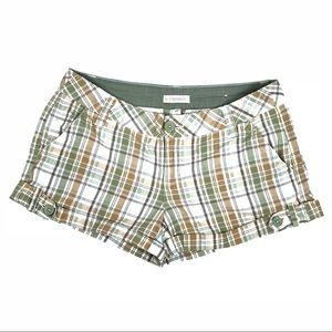 Aeropostale Women’s Plaid Cuffed Shorts 5/6